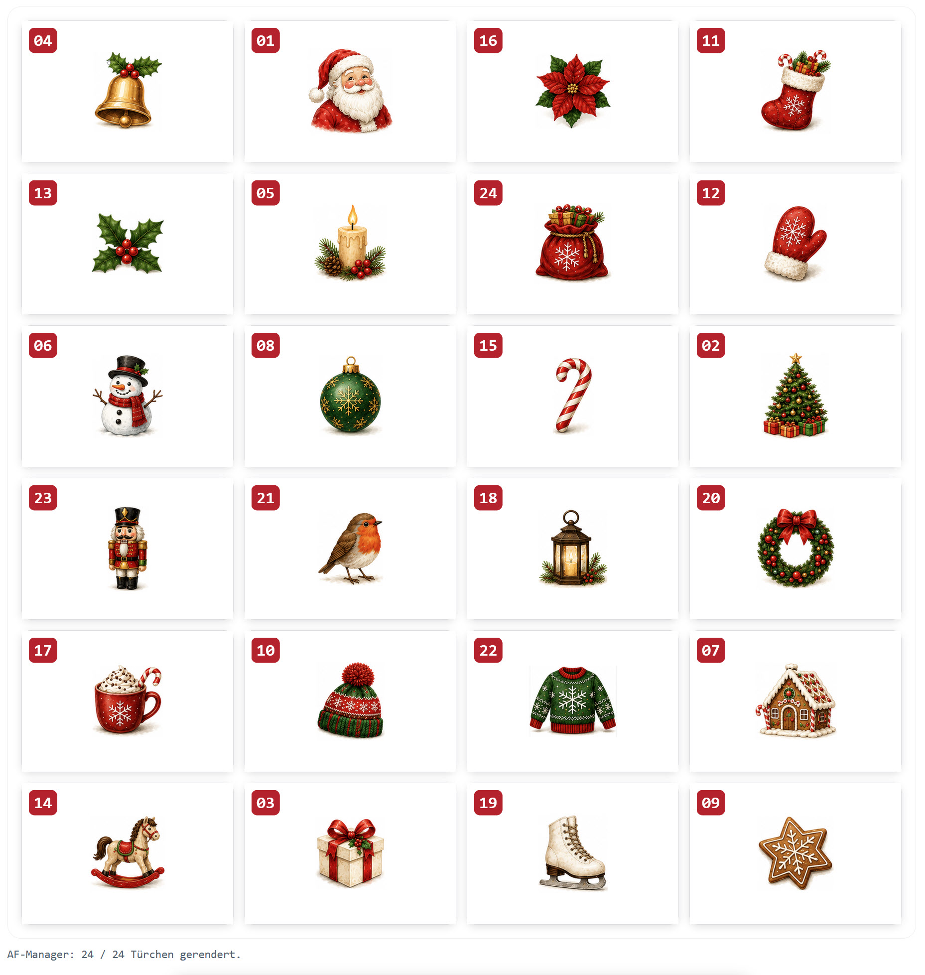Design Set 2 – helle Weihnachtsmotive