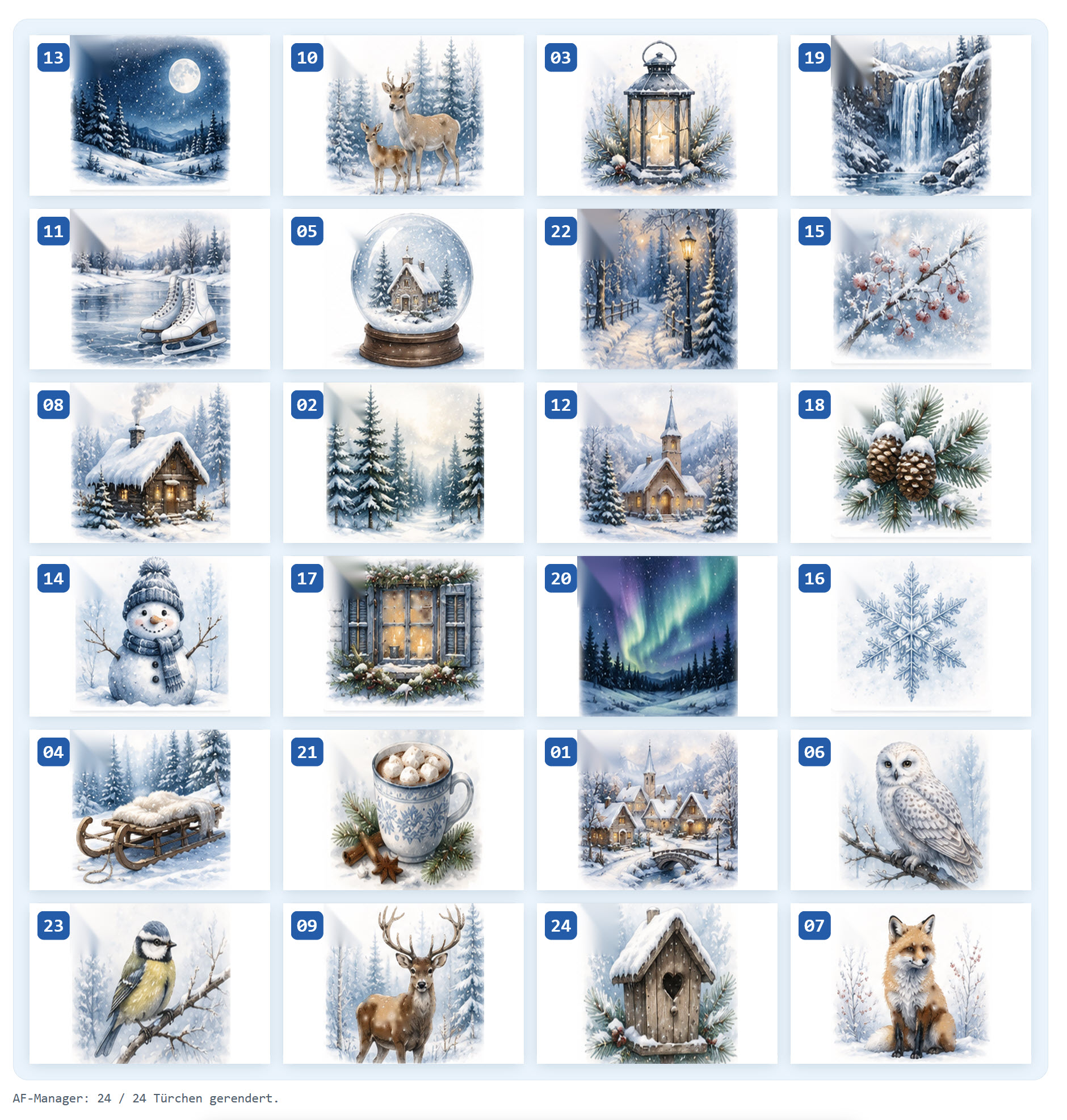 Design Set 3 – winterliche Adventsmotive